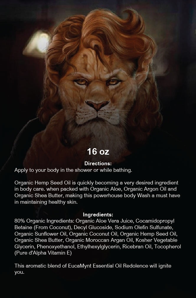 Menerals Hemp, Argan, Aloe and Shae Body Wash with EucaMynt